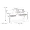 Panchina da giardino Relaxdays con tavolino ribaltabile, 3 Anteprima dell’immagine prodotto 4