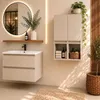 Hängeschrank Badezimmer, 75x56x25 cm, Kaschmirfarbe Matt, 6 Produktbild-Vorschau 9