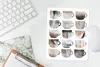 MuchoWow® Mauspad Mousepad Kaffeetassen - Abstrakt - Muster Produktbild-Vorschau 5