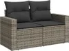 vidaXL 10-tlg. Garten-Sofagarnitur mit Kissen Grau Poly Produktbild-Vorschau 3