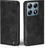 A black flip case for a smartphone, shown from the front and back. Produktbild-Vorschau