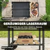 Outsunny Holzkohlegrill Grillwagen mit 4-fach Produktbild-Vorschau 6