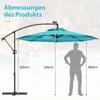 Slunečník COSTWAY φ300cm, konzolový slunečník s 32 Náhled obrázku produktu 3