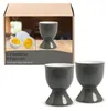 Eierbecher 6er Set, Ø 5x7 cm, in Grau aus Keramik Produktbild-Vorschau 1
