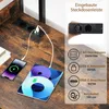 A desk with a built-in power strip, charging a phone and tablet. Anteprima dell’immagine prodotto