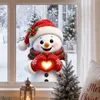 XL Fensterbild Weihnachten Schneemann mit Herz W8 Produktbild-Vorschau 2