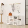 vidaXL Panca per scarpe bianca 103x30x55 cm Materiale a Anteprima dell’immagine prodotto 2