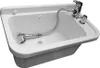 A white sink with a faucet and a handheld shower head is shown against a white background. Anteprima dell’immagine prodotto