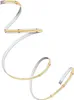 A white LED strip light with yellow LED lights is shown coiled on a white background. Anteprima dell’immagine prodotto