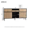 A diagram showing the dimensions of a sideboard. Produktbild-Vorschau