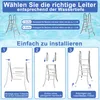 An instructional diagram showing how to assemble a pool ladder. Náhled obrázku produktu