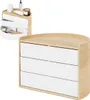 A makeup and jewelry organizer with three drawers, made of white and natural wood. Náhled obrázku produktu