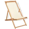 vidaXL Sdraio in teak 56x105x96 cm crema Anteprima dell’immagine prodotto 10