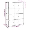 vidaXL Armoire pour enfants Modular avec 12 cubes Vert PP Voir les images du produit 8