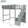 Flieks Etagenbett 90x200cm mit Led, Kinderbett mit Treppe Produktbild-Vorschau 4