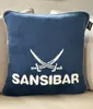 Sansibar Jacquard Kissenhülle "Doubleface", 50x50 cm, blau Produktbild-Vorschau 1