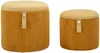 Bolzano Zestaw Puf z Schowkiem Musztardowy 2 szt Ø38x38cm Podgląd zdjęcia produktu 1