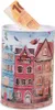 Clayre & Eef Spardosen Ø 10x15 cm Rosa Metall Häuser Produktbild-Vorschau 3