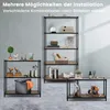 Multiple shelving units are displayed with various decorative items and books, showcasing different arrangement possibilities. Náhled obrázku produktu