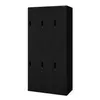 A black locker with six compartments. Voir les images du produit