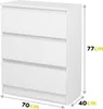 Schöne moderne Kommode 70x35x76cm mit 3 Schubladen | Produktbild-Vorschau 5
