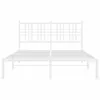 vidaXL Bedframe met hoofdeinde, metaal, wit, 120x200 cm Productafbeelding-voorbeeld 4