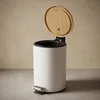 Odpadkový koš do koupelny s bambusem ZETRU, 3 l, bílý Náhled obrázku produktu 21