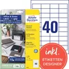 Avery Zweckform 6126 Étiquettes universelles, 48,5 x 25,4 Voir les images du produit 1