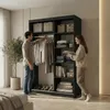 BEAUTYSOFA | Schwebetürenschrank HELA 100 cm Schwarz – Produktbild-Vorschau 3