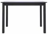 vidaXL Esstisch Schwarz 114x71x75 cm Gummiholz Massiv Produktbild-Vorschau 3
