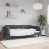 vidaXL Denná posteľ tmavosivá 90x200 cm zamat Náhľad obrázku produktu 2