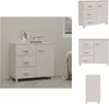 vidaXL Sideboard HAMAR Weiß 90x40x80 cm Massivholz Kiefer - Produktbild-Vorschau 1