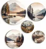 Runde Bilder für die Wand Beige Set für Schlafzimmer Produktbild-Vorschau 1