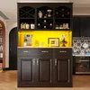 Flieks, colonna da cucina con led, mobile buffet da cucina Anteprima dell’immagine prodotto 1