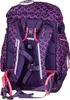The back of a purple backpack with a pink scale pattern is shown against a white background. Náhled obrázku produktu
