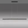A black LED pendant light hangs from the ceiling against a gradient gray background. Anteprima dell’immagine prodotto