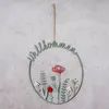 Willkommen Schild Ø30cm Türkranz Frühling Grün Wiese Produktbild-Vorschau 4