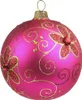 Weihnachtskugel Rosa Blumen Produktbild-Vorschau 1