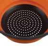 Ruhhy 23253 Opvouwbare siliconen zeef, 24 cm, oranje-grijs Productafbeelding-voorbeeld 15
