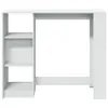 vidaXL Table de bar avec étagère blanche 124x46x103,5 cm Voir les images du produit 4