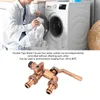 Doppelhahn Wasserhahn 3/4 Zoll Messing frostbeständig 2 Ausgänge Voir les images du produit