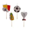 3er Set Fußball Tortenaufleger, Muffinaufleger & Kerzen Produktbild-Vorschau 4