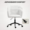 Krzesło biurkowe HOMCOM do domowego biura, imitacja lnu, Podgląd zdjęcia produktu 7