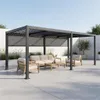 sweeek - Pergola mit Lamellendach Palace 3x6m + 2 Markisen Produktbild-Vorschau 6