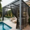 2er Set Vorhänge Voile Blumenmuster Outdoor Vorhang Produktbild-Vorschau 2