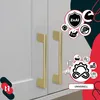 A collage of kitchen cabinet handles with promotional icons and text. Produktbild-Vorschau