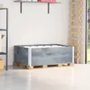 Design New Paletten-Aufsatzrahmen 2 Stk. Grau 120x80 cm Produktbild-Vorschau 1