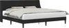 vidaXL Bedframe met hoofdeinde, zwart, 200 x 200 cm, Productafbeelding-voorbeeld 1