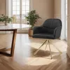 tectake® Samt-Drehstuhl Lona gepolstert 56 x 59 x 81 cm Produktbild-Vorschau 8