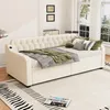 Flieks Canapé-lit 90x200cm avec USB, lit rembourré avec lit Voir les images du produit 3